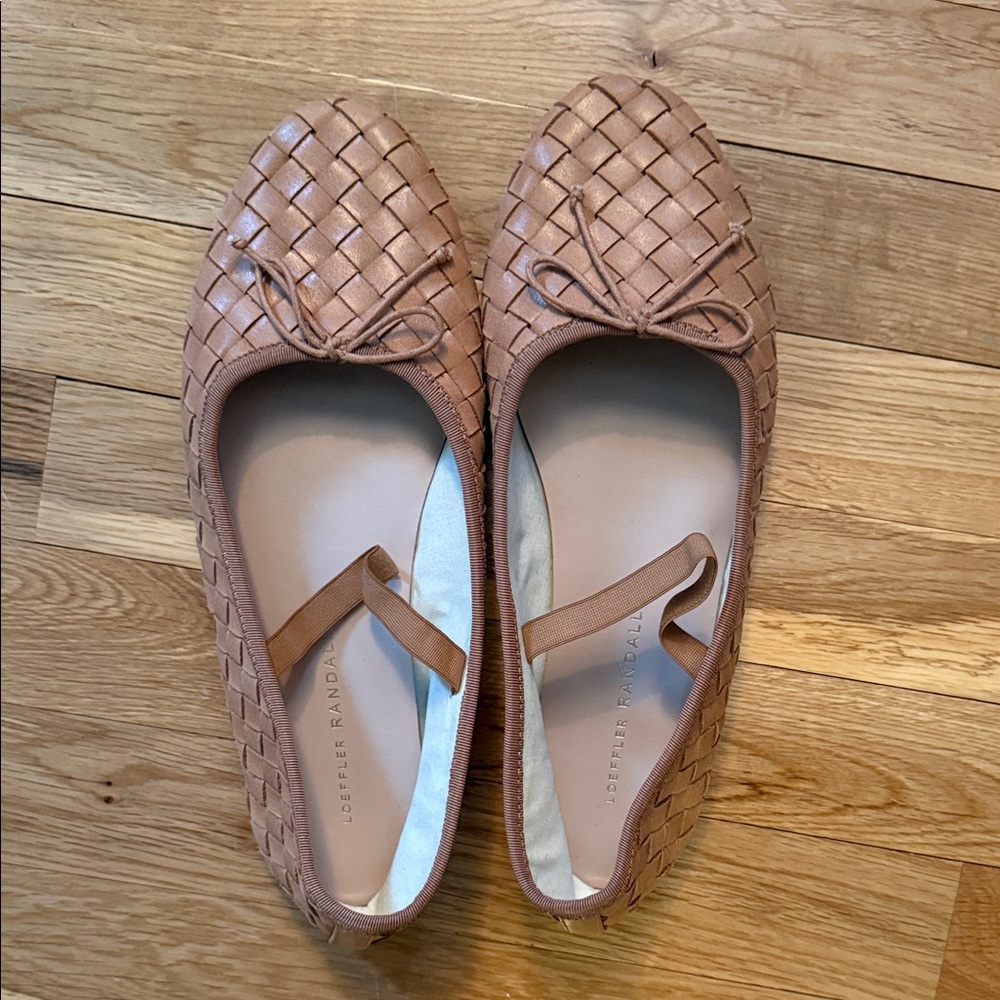 Loeffler Randall Woven Tan Flats